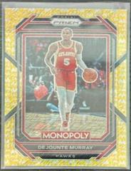 Dejounte Murray [Gold Shimmer] #2 Basketball Cards 2022 Panini Prizm Monopoly Prices