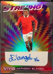 Anthony Elanga [Gray] Soccer Cards 2022 Leaf Vivid Striking Autographs Prices