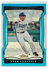 Evan Longoria [Blue Refractor] #3 Baseball Cards 2009 Finest Prices
