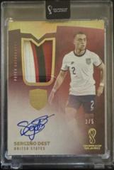 Sergino Dest #PA-SD Soccer Cards 2022 Panini Eminence FIFA World Cup Patch Autographs Prices