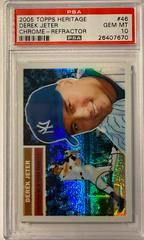 Derek Jeter [Refractor] #46 Baseball Cards 2005 Topps Heritage Chrome Prices