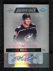 Jack Roslovic Hockey Cards 2021 Upper Deck Credentials Ticket Access Autographs Prices