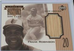 Frank Robinson [Bat] Baseball Cards 1999 Upper Deck Piece of History 500 HR Club Prices