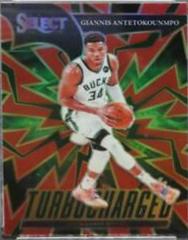 Giannis Antetokounmpo [Red Prizm] #7 Basketball Cards 2021 Panini Select Turbo Charged Prices
