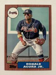 Ronald Acuna Jr. [Red] #87TBU-11 Baseball Cards 2022 Topps Update 1987 Prices