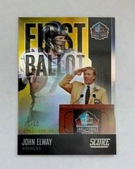 John Elway [Gold Zone] Football Cards 2022 Panini Score First Ballot Prices