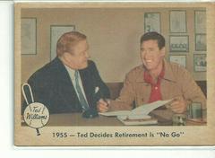1955 Ted Decides [Retirement Is No Go] #55 Baseball Cards 1959 Fleer Ted Williams Prices