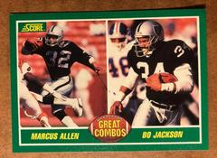 Bo Jackson, Marcus Allen #284 Football Cards 1989 Panini Score Prices