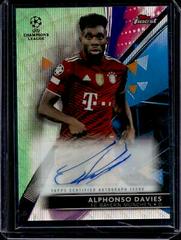 Alphonso Davies [Green Wave] Soccer Cards 2021 Topps Finest UEFA Champions League Autographs Prices