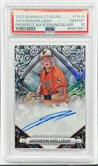 Jackson Holliday [Silver] #PA-JH Baseball Cards 2023 Bowman Sterling Prospect Autograph Prices