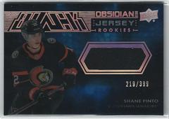 Shane Pinto Hockey Cards 2021 SPx UD Black Obsidian Rookie Jersey Prices