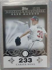 Greg Maddux [31 Career Wins Black] #8 Baseball Cards 2008 Topps Moments & Milestones Prices