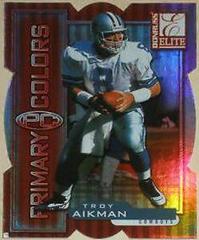 Troy Aikman [Red Die Cut] Football Cards 1999 Panini Donruss Elite Primary Colors Prices
