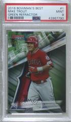 Mike Trout [Green Refractor] #1 Baseball Cards 2016 Bowman's Best Prices
