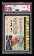 Bud Daley [Perforated] #83 Baseball Cards 1961 Post Cereal Prices