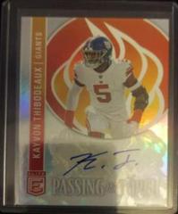 Kayvon Thibodeaux #PTT-18 Football Cards 2023 Panini Donruss Elite Passing the Torch Signatures Prices
