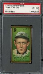 John J. Evers Baseball Cards 1911 T205 Gold Border Prices