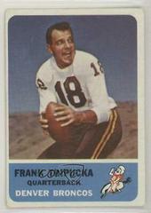 Frank Tripucka Football Cards 1962 Fleer Prices