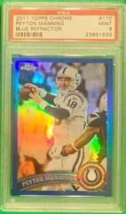 Peyton Manning [Blue Refractor] #110 Football Cards 2011 Topps Chrome Prices