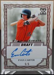 Evan Carter [Red] #BA-EC2 Baseball Cards 2020 Leaf Ultimate Autographs Prices