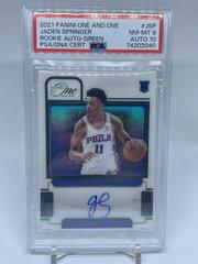 Jaden Springer [Green] Basketball Cards 2021 Panini One and One Rookie Autographs Prices