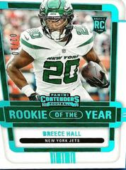 Breece Hall [Platinum] #ROY-BHA Football Cards 2022 Panini Contenders Rookie of the Year Prices