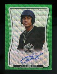 Julio Rodriguez [Green Wave] #BA-JR1 Baseball Cards 2020 Leaf Metal Draft Autographs Prices