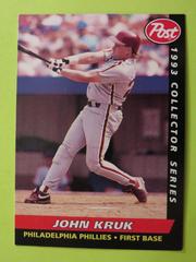 John Kruk #29 Baseball Cards 1993 Post Cereal Prices