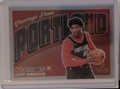 Scoot Henderson [Holo] #3 Basketball Cards 2023 Panini Hoops Rookie Greetings Prices