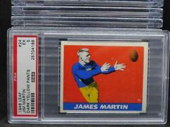 Jim Martin [Red Background, Dark Yellow Pants] #24 Football Cards 1948 Leaf Prices