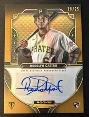 Rodolfo Castro [Gold] #RA-RCA Baseball Cards 2022 Topps Triple Threads Rookie Autographs Prices