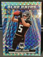 Drake London [Silver] Football Cards 2022 Panini Mosaic Blue Chips Prices