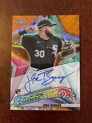 Jake Burger [Orange] Baseball Cards 2022 Topps Chrome Logofractor Future Stars Autographs Prices