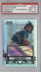 Adam Moore [Autograph Refractor] #AMO Baseball Cards 2008 Bowman Sterling Prospects Prices