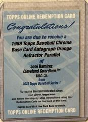 Jose Ramirez [Autograph Orange] #T88C-34 Baseball Cards 2023 Topps Silver Pack 1988 Chrome Prices