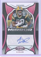 AJ Dillon [Pink] Football Cards 2022 Panini Certified Mirror Signatures Prices