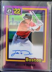 Jarren Duran [Blue] #81S-JD Baseball Cards 2022 Panini Donruss Optic Retro 1981 Signatures Prices