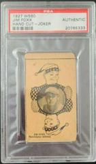 Jim Foxx [Joker] Baseball Cards 1927 W560 Hand Cut Prices