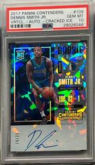 Dennis Smith Jr. [Horizontal Autograph Cracked Ice] Basketball Cards 2017 Panini Contenders Prices