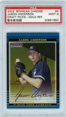 Jason Anderson [Gold Refractor] #4 Baseball Cards 2002 Bowman Chrome Draft Picks Prices