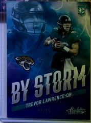 Trevor Lawrence [Blue] #BST-1 Football Cards 2021 Panini Absolute By Storm Prices