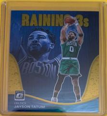 Jayson Tatum [Gold] Basketball Cards 2022 Panini Donruss Optic Raining 3s Prices