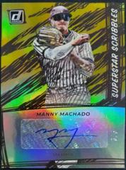 Manny Machado [Gold] Baseball Cards 2022 Panini Donruss Superstar Scribbles Autographs Prices