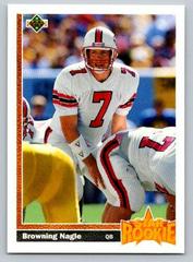 Browning Nagle [Star Rookie] #11 Football Cards 1991 Upper Deck Prices