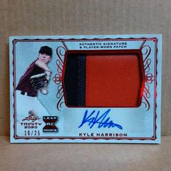Kyle Harrison [Red] #PA-KH1 Baseball Cards 2020 Leaf Trinity Patch Autographs Prices