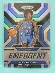 Jalen Williams [Silver] #12 Basketball Cards 2022 Panini Prizm Emergent Prices