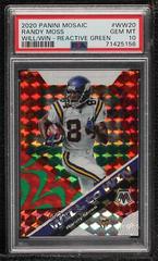 Randy Moss [Reactive Green] #WW20 Football Cards 2020 Panini Mosaic Will to Win Prices