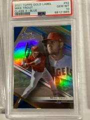 Mike Trout [Class 3 Blue] #52 Baseball Cards 2021 Topps Gold Label Prices