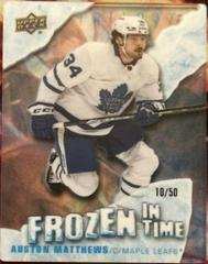 Auston Matthews [Blue Frost] #FT-AM Hockey Cards 2022 Upper Deck Trilogy Frozen in Time Prices