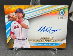 Marcelo Mayer [Orange] Baseball Cards 2022 Bowman Chrome Prime Signatures Prices